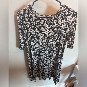 Old Navy Black and White Floral Dress